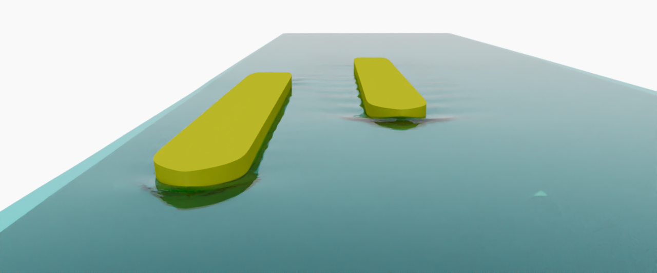 Rendering of an overtaking manoeuvre simulated with ReFRESCO.