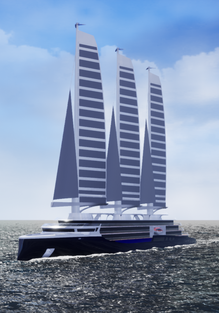 Silentseas, a sail-powered hybrid ship concept.