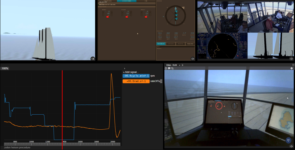 Synchronised data recording with video footage, simulator and eye-tracking data. 1