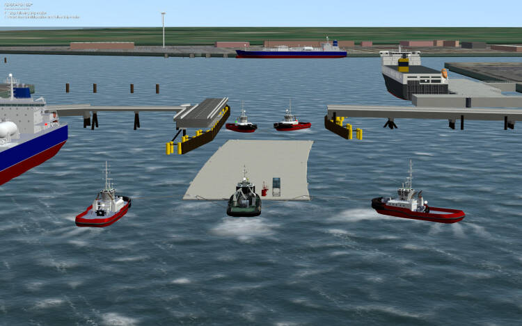 Departure from the construction dock in Zeebrugge.