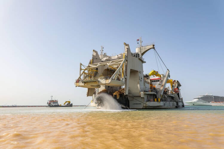 Jan De Nul’s CSD Willem Van Rubroeck pictured in Bari, Italy.