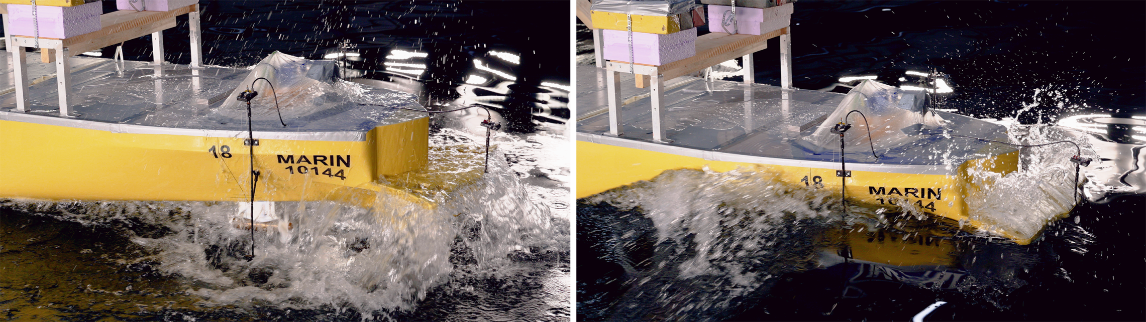 Figure 2: Sailing in rough conditions. Complete forward pod emergence events experienced.