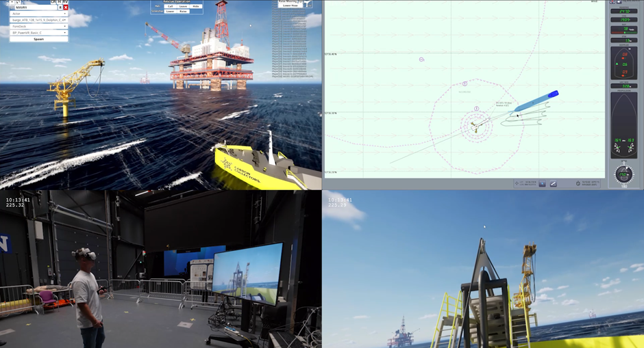 Model tests in waves.