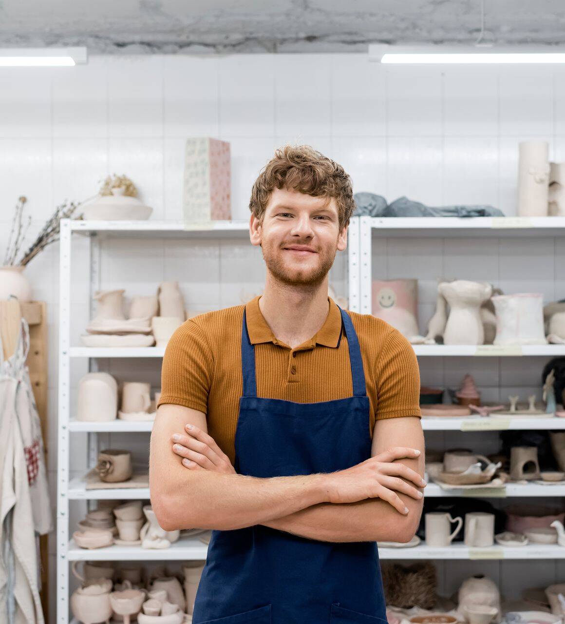 Man in atelier