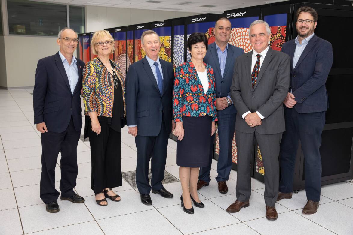 2020 Dec - Pawsey Board in front of Magnus