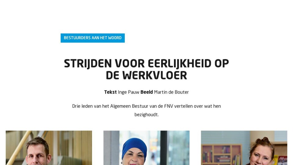 Bestuurders Aan Het Woord - FNV Magazine Bouwen & Wonen #2 | 2024