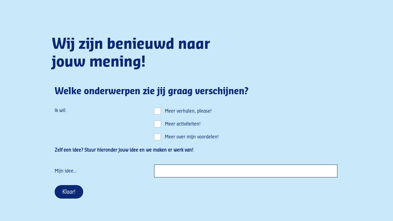 LM is benieuwd naar jouw mening! - Editie #1 - Januari 2025