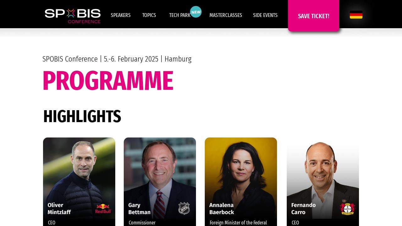 Programme - SPOBIS Conference 2025 - Programme published: The sports