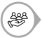 grijze druppel met middenin een pictogram van figuren die hand in hand staan