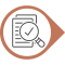 een bruine druppel met middenin een pictogram van een checklist of formulier