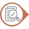 een bruine druppel met middenin een pictogram van een checklist of formulier