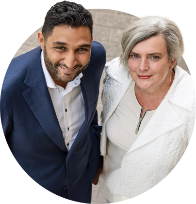 Foto van Raad van Bestuur met Zakaria El-Khetabi en Marion Timmermans