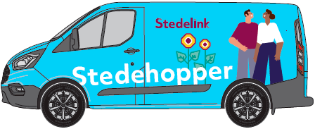 Een illustratie van de Stedelinkhopper bus