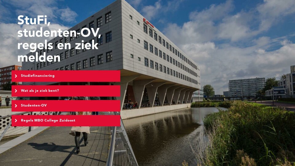 StuFi OV en huisregels Welkom op MBO College Zuidoost 2023 2024