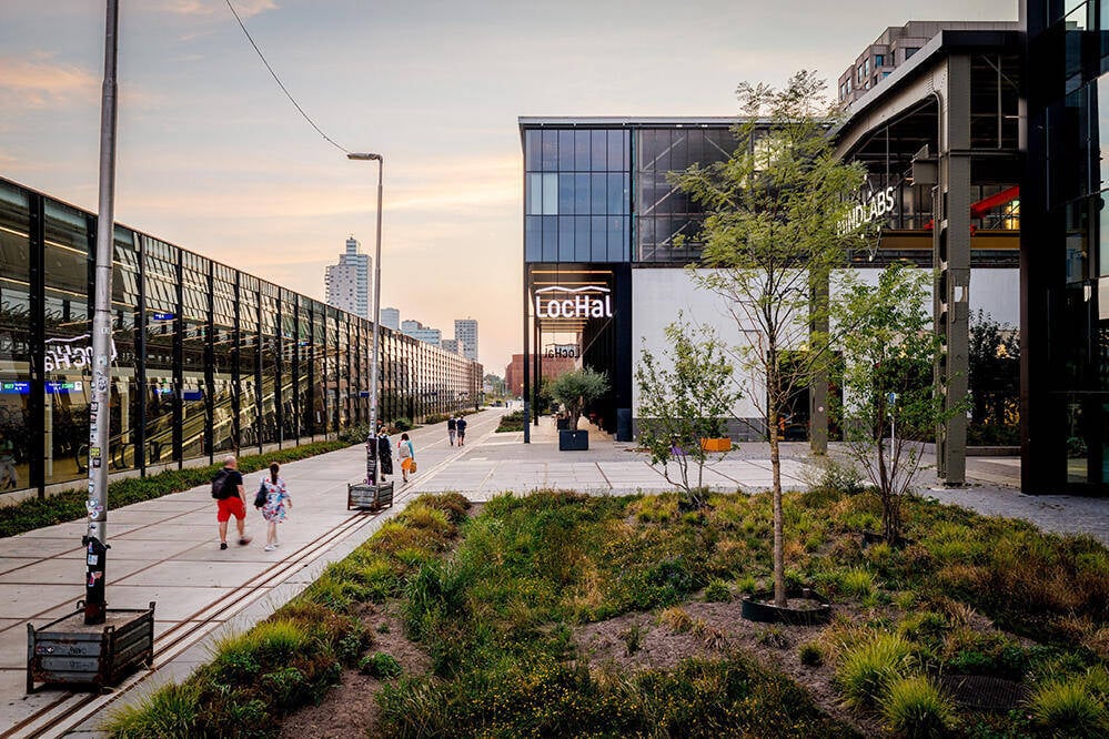 Wandelpromenade in een winkelgebied