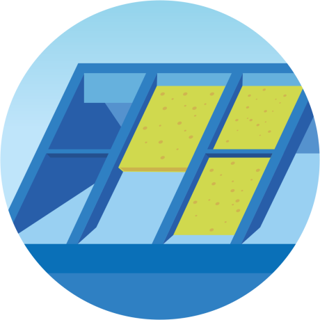 Illustratie isoleren van dak