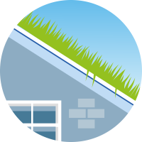 illustratie van groene dakbedekking