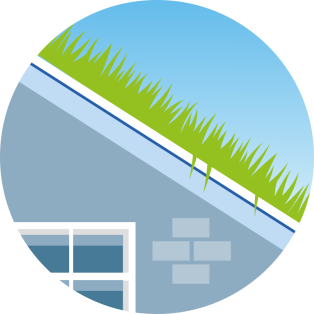 illustratie van groene dakbedekking