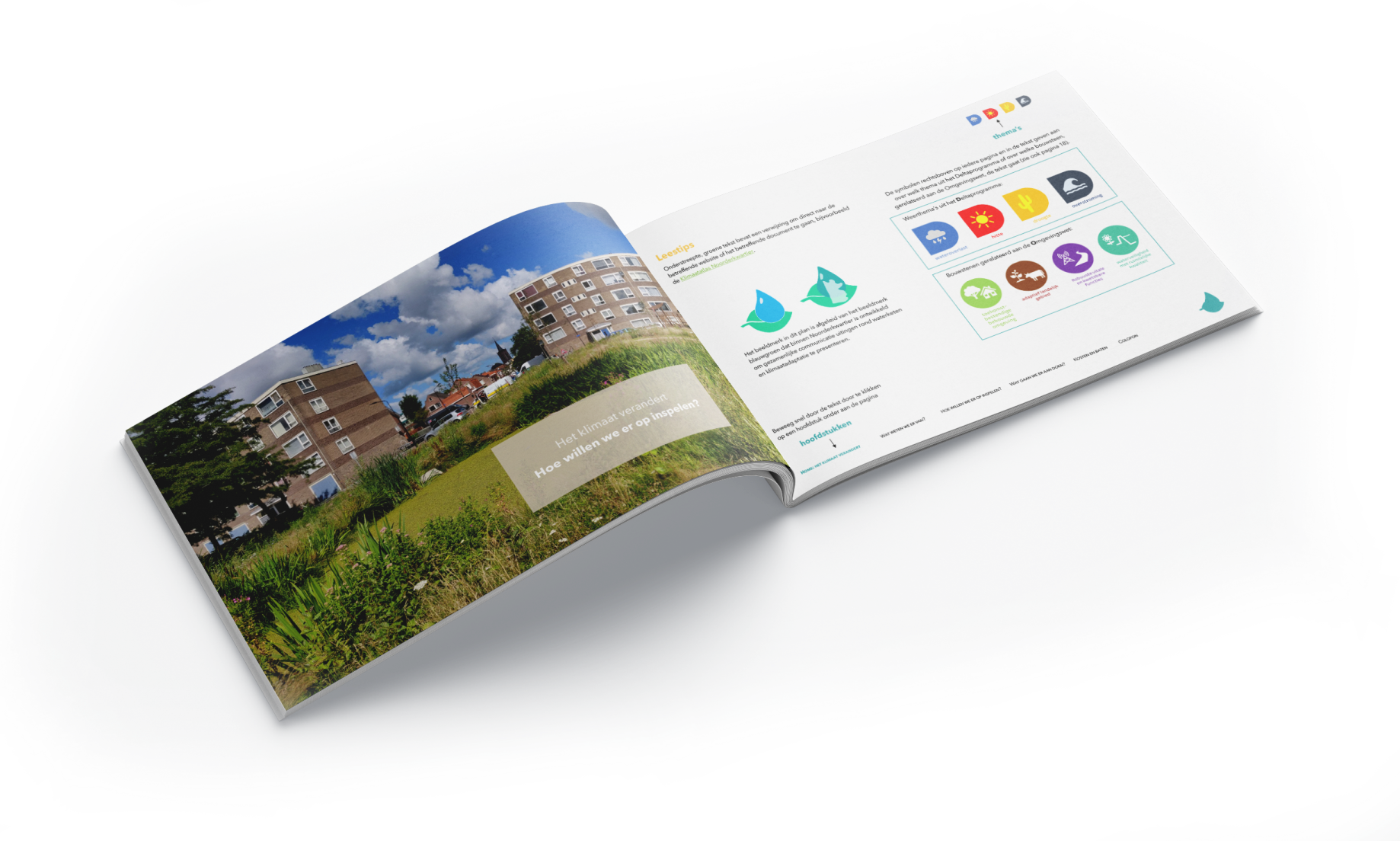 Mockup van het klimaatadaptatieplan