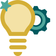 Illustratie van een ledlamp met een schroef erachter.