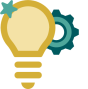 Illustratie van een ledlamp met een schroef erachter.