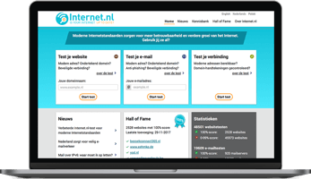 Schreenshot website internet.nl