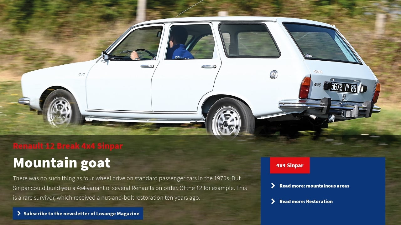 Renault 12 Break Sinpar 1976 - a photo on