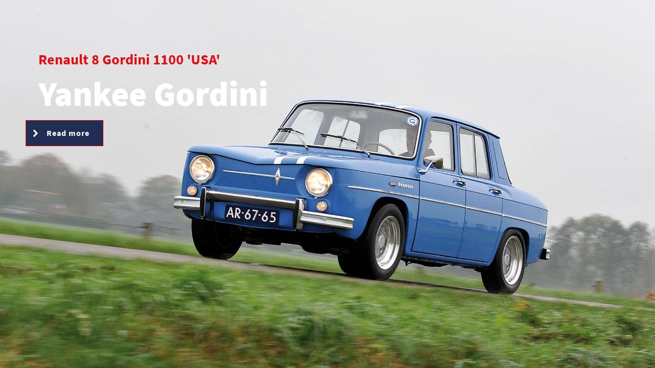 Gordini Renault 8 カタログ 1967 Renault 8 Gordini full range specs