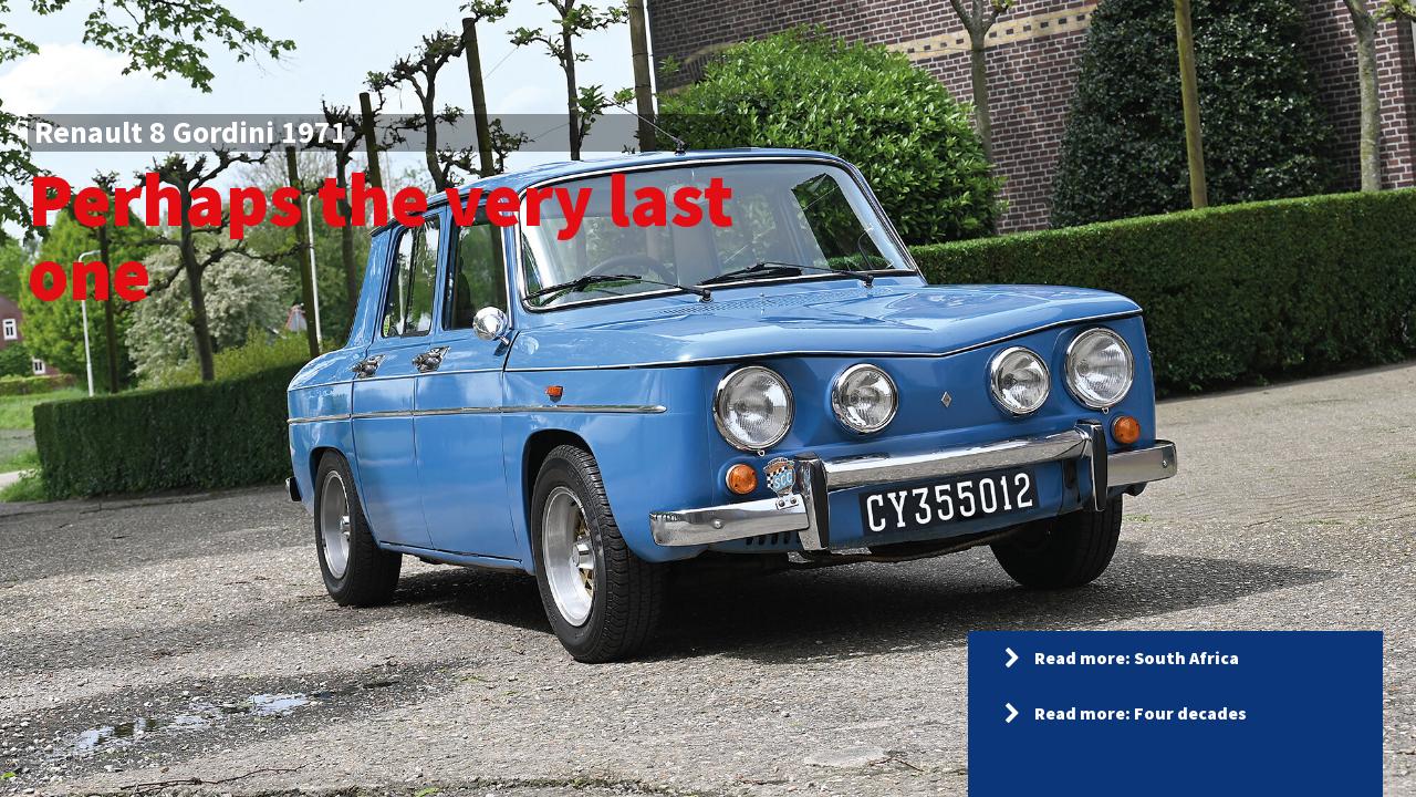 Gordini Renault 8 カタログ Gordini Renault 8 カタログ Renault 8